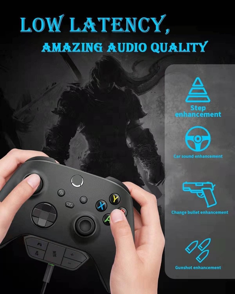 Headset Adapter for Xbox Controller, Mic One/One black
