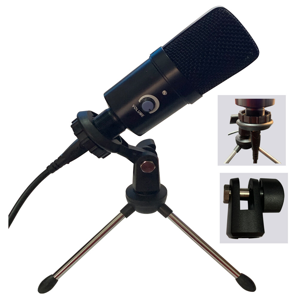 Professional Condenser USB Microphone Kit Complete Set For Studio Recording Mic