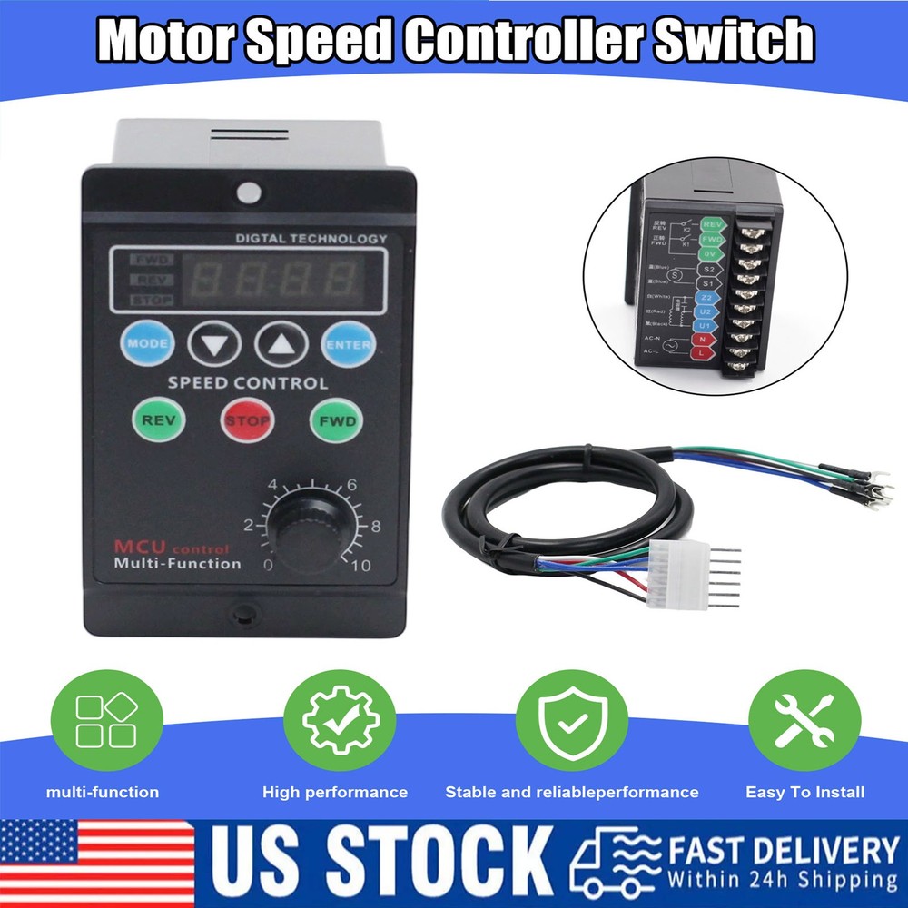 AC 110V Motor Speed Controller Digital Speed Governor Motor Speed Controller
