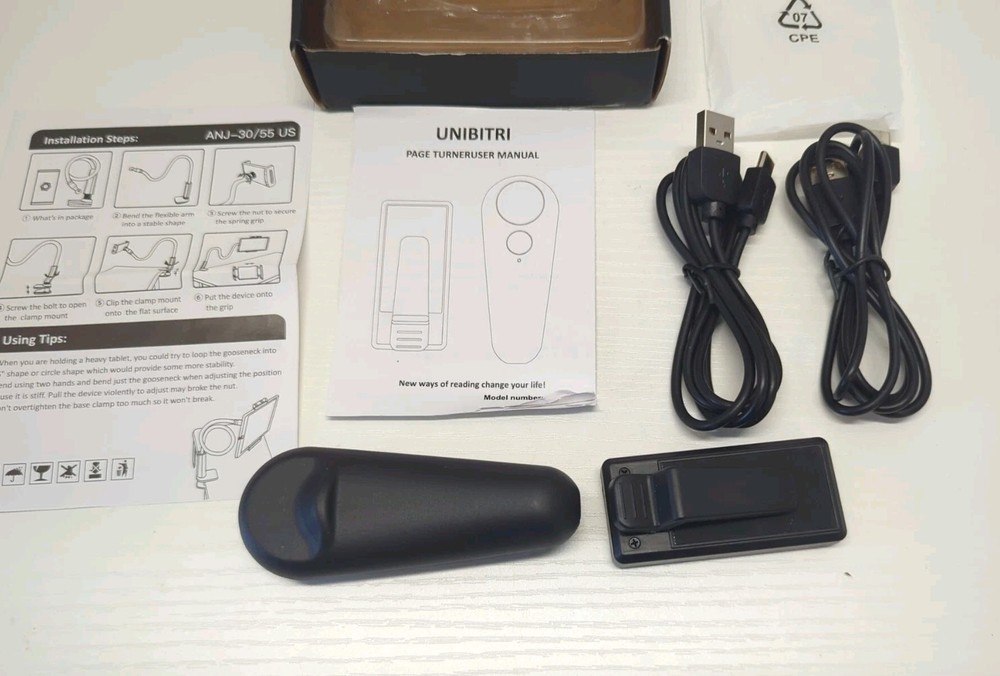 RF Remote Control Page Turner For Tablet Or E-book reader-USB Charging UNIBITRI