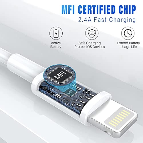 iPhone Fast Charging Cable [Apple MFi Certified] 3-Pack USB-A to Lightning 3FT