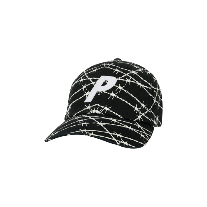 Palace P 6-Panel Barbed Wire Print Cap