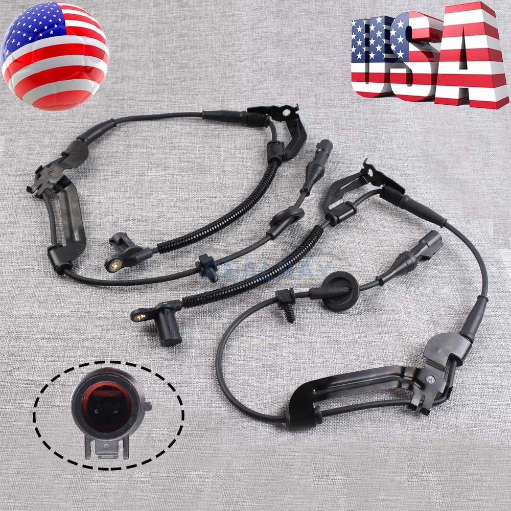 ABS Speed Sensor & Harness Front Left & Right Pair Set for Ford Escape Mariner