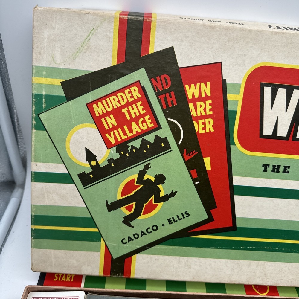 Whodunit Board Game 1959 Cadaco no. 232