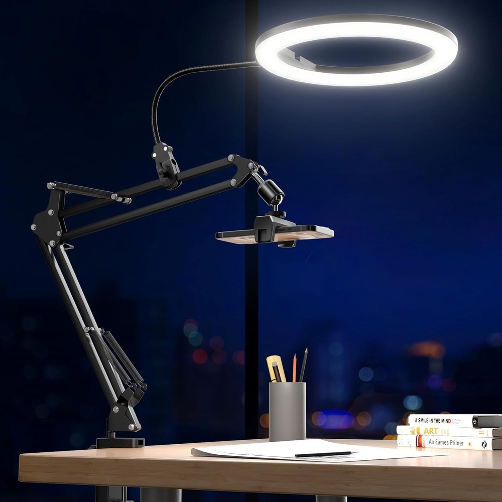 Desk Tripod Ring Light for Video Recording