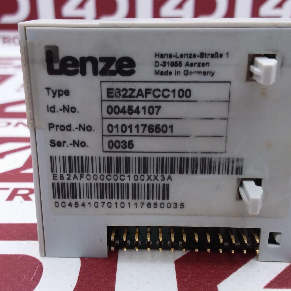E82ZAFCC100 | Lenze | Series 8200 | CAN-I/O RS PT, Function Module, Used