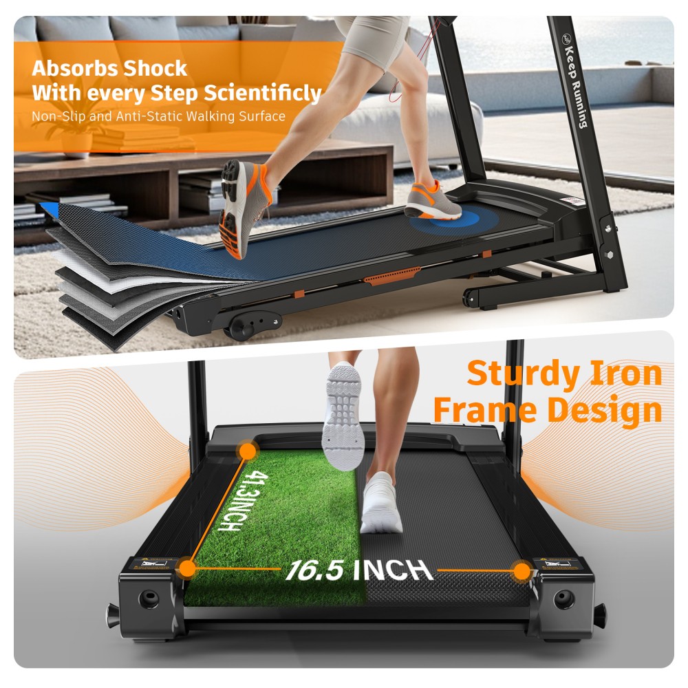 Foldable Treadmill for Home Electric Treadmill Workout Running Machine