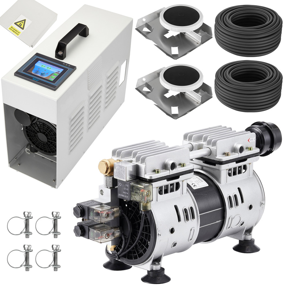 Pond Aerator Cabinet Touchscreen Controller 200' Tubing 2 Diffusers Cooling Fan