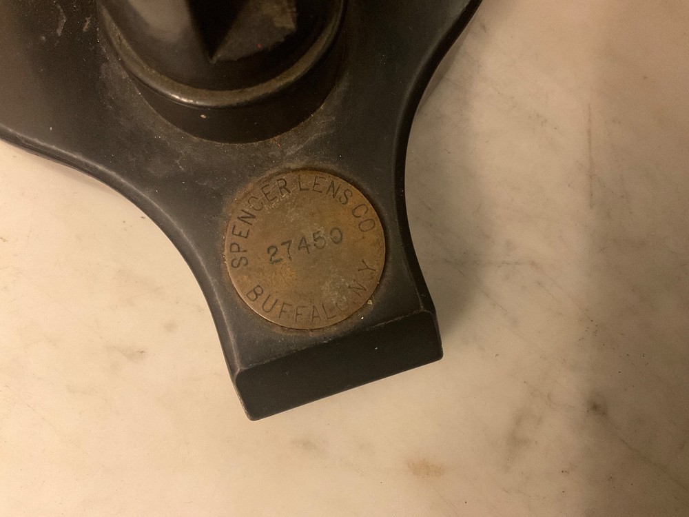 VINTAGE EARLY 1900'S SPENCER BRASS MICROSCOPE