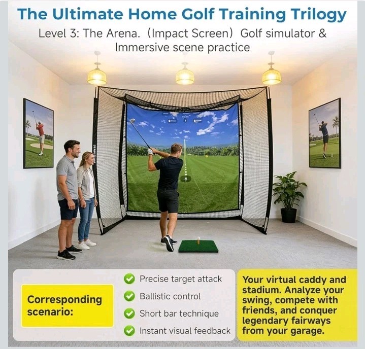10x8 ft Golf Practice Hitting Net Cage Enclosure - Heavy-Duty Construction...