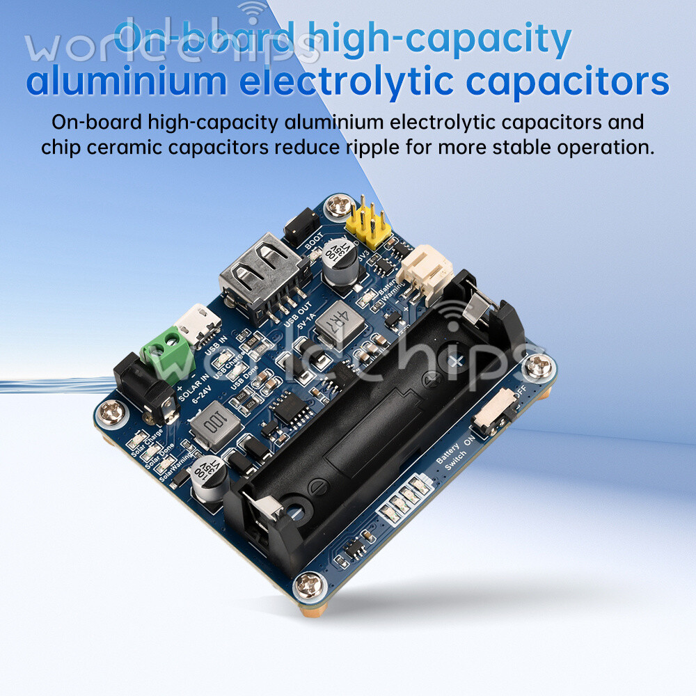 Power Manager Module for 6V~24V Solar Panel Support MPPT USB Battery Charging