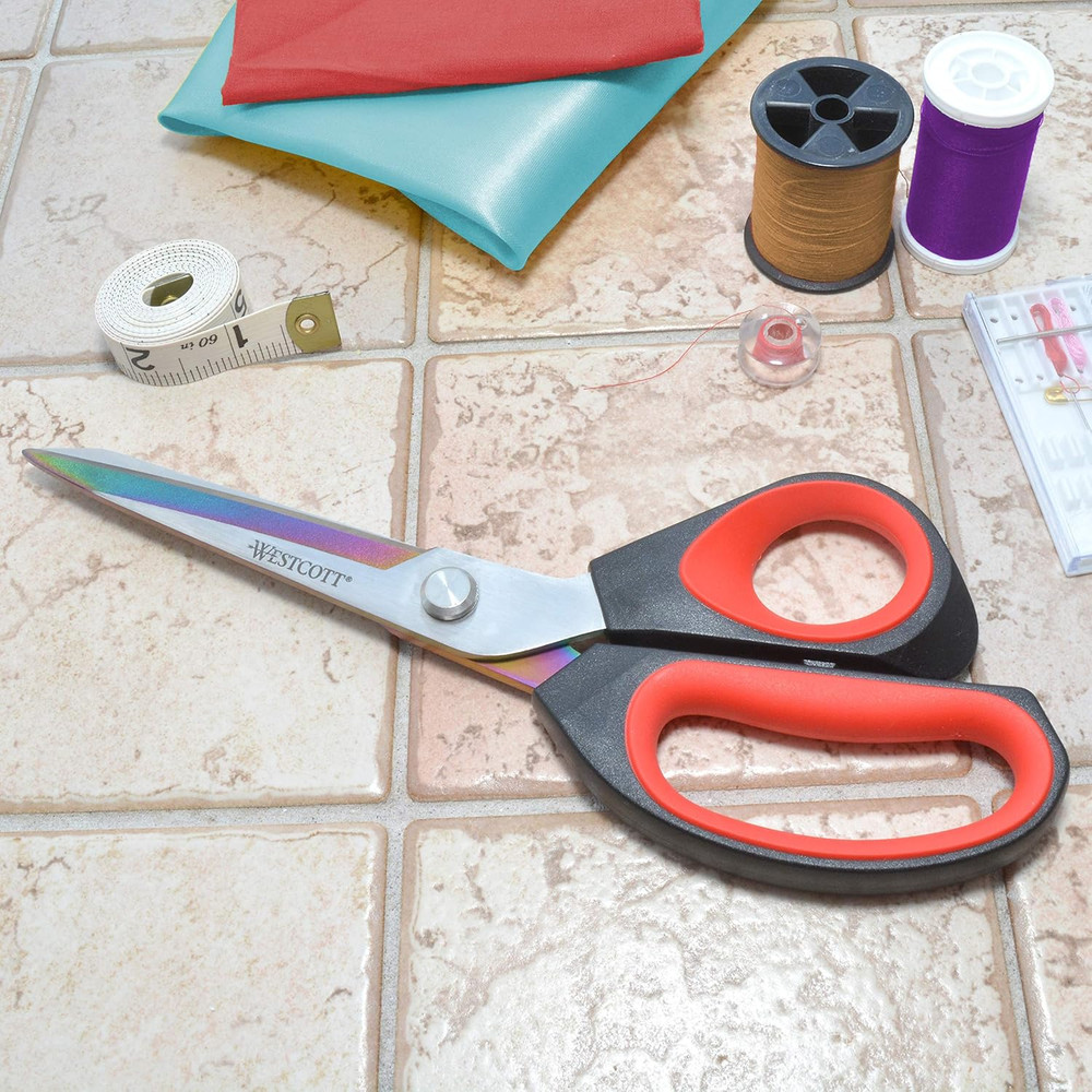 Premium Tailor 9.5" Scissors, Red/Black