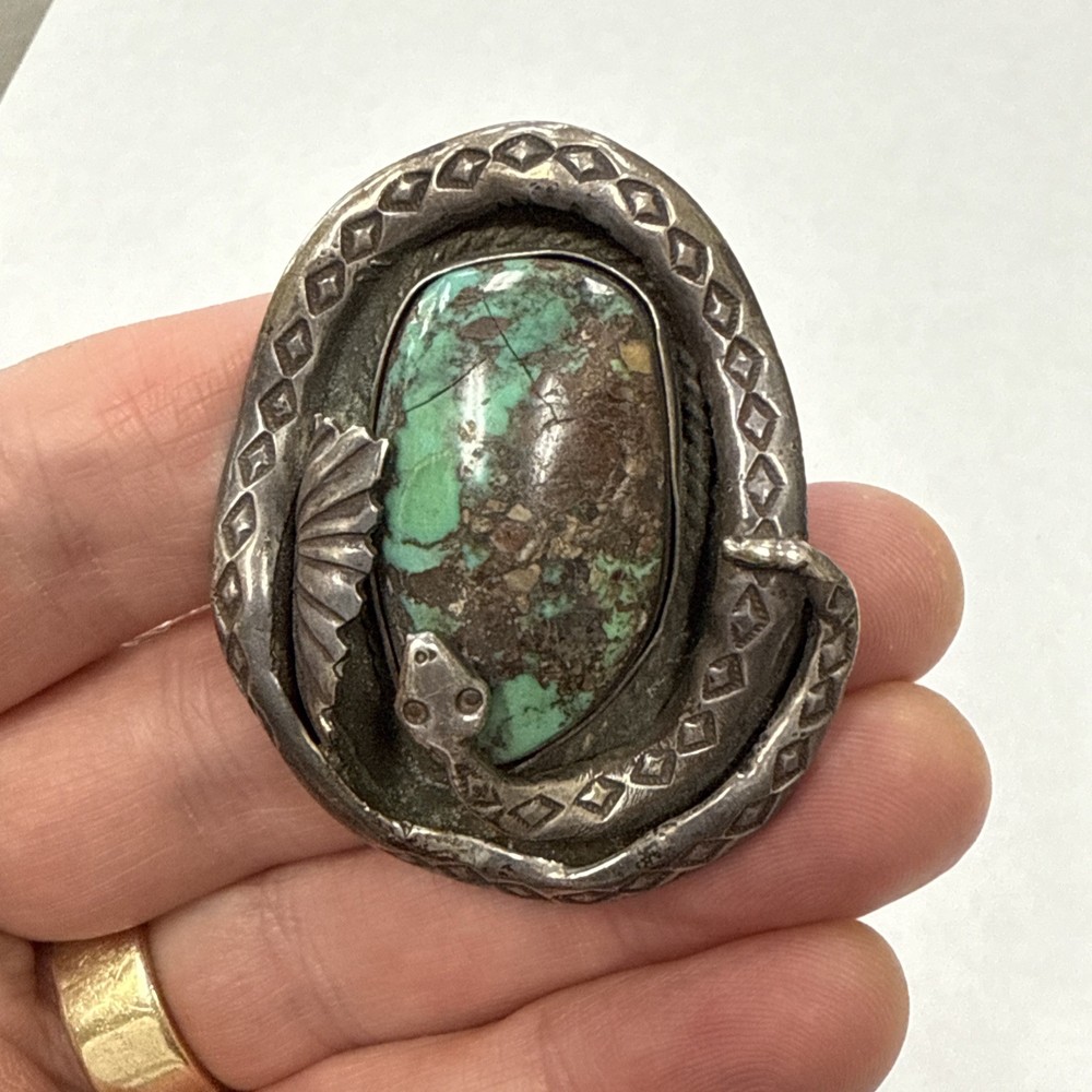 Hopi Native American Turquoise Ring Size 8