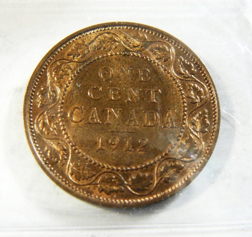 1912 1c ICCS MS-62 Red Brown Canada Cent
