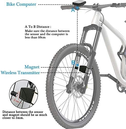 Waterproof Wireless Bicycle Speedometer with Large LCD & Multi-Function Display