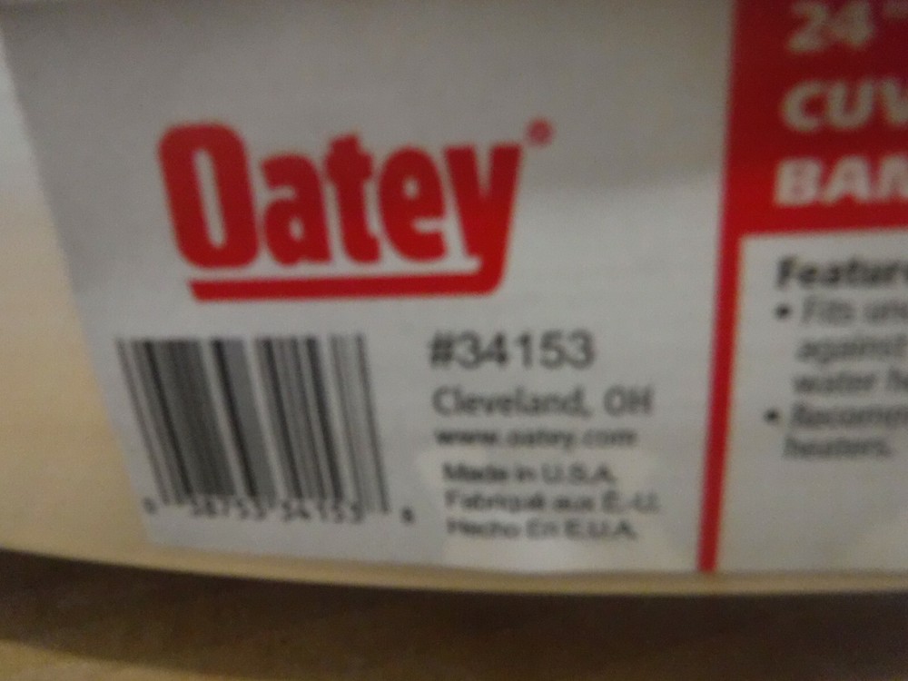 Oatey 24" Aluminum Water Heater Pan with 1" PVC Fitting NEW,