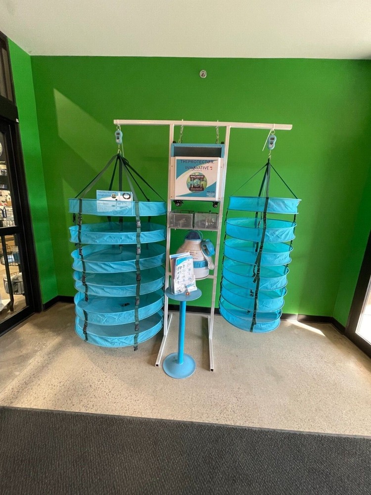 THEPROTECTOR 3FT Dry Rack 6 Layer Mesh Herb PlantHydroponics Hanging Drying Rack