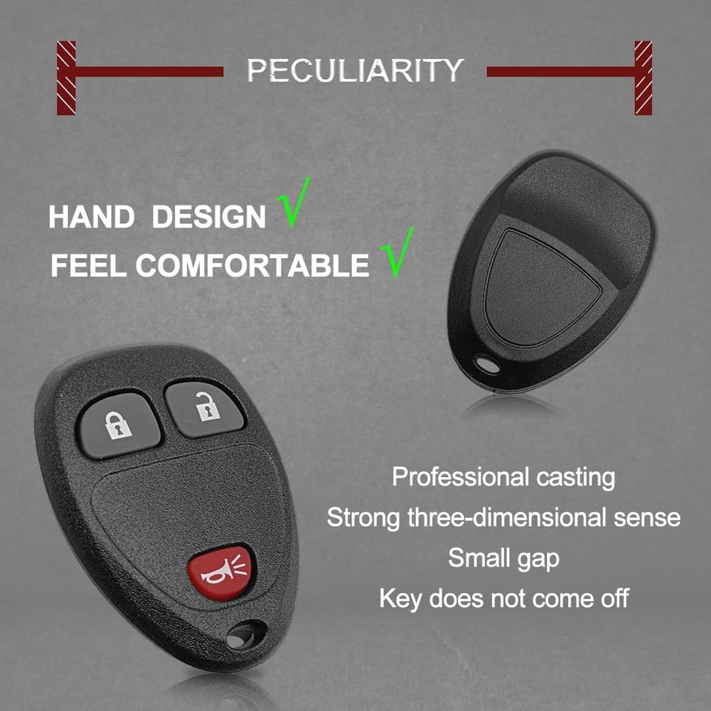 Key Fob Keyless Entry Remote Shell Case Compatible with Silverado Black