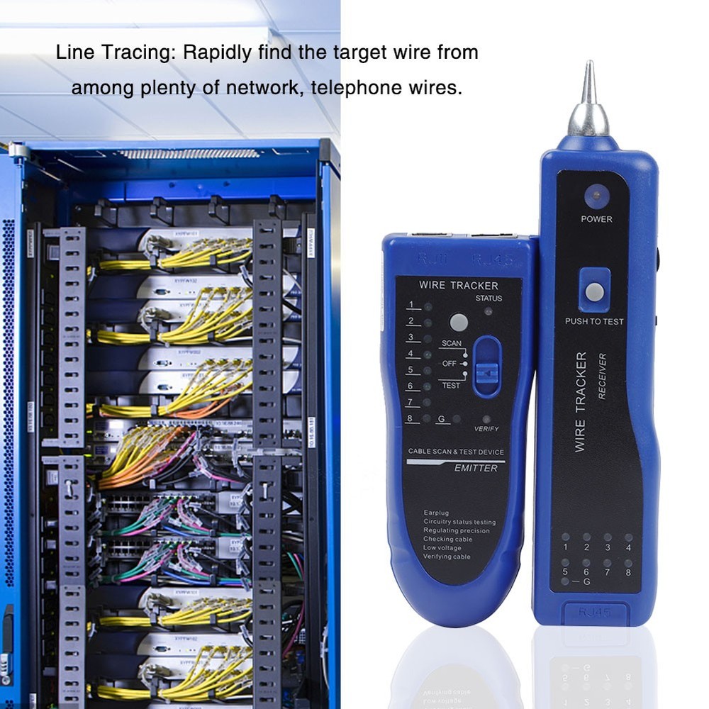 Handheld Rapid LAN Network Cable Tester Line Finder Wire Tracker Tool 1 Blue