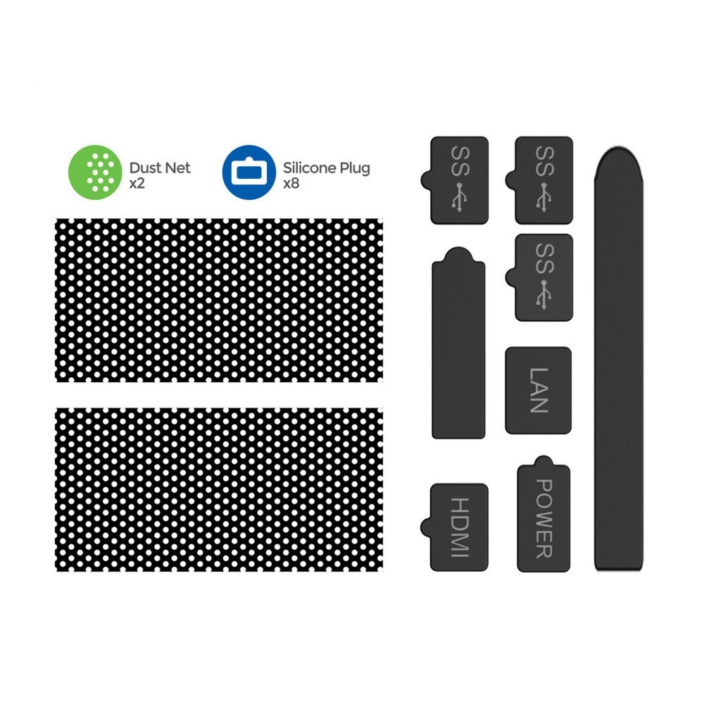 Dust Proof Mesh Filter for Xbox Series X Game Console Silicone Plugs Protector v
