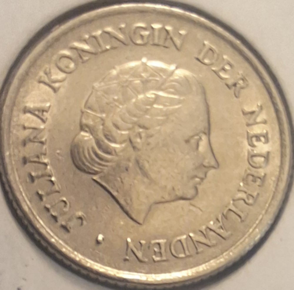 Netherlands 25 Cents 1962 AU