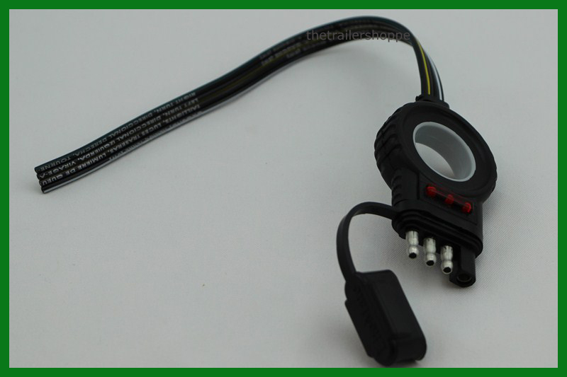 Trailer End Light Wiring Harness 4 Way Pole Pin EZ Pull Connector & LED Test