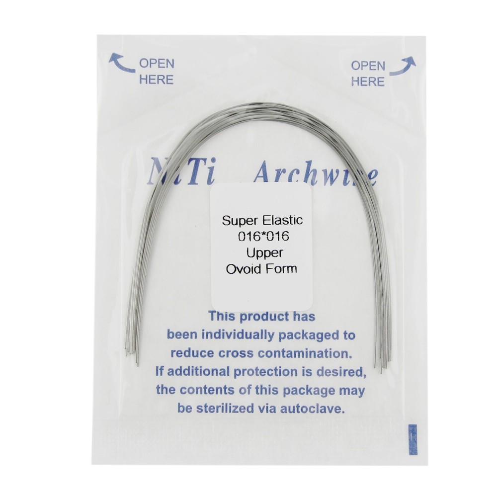 Dental Arch Wires Orthodontic Niti Elastic Ovoid Form Rectangular Upper Lower