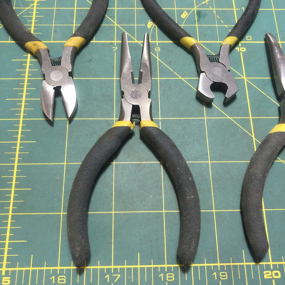 Vintage 4 Piece Pliers Cutters Tool Set 9JD Spring Tools