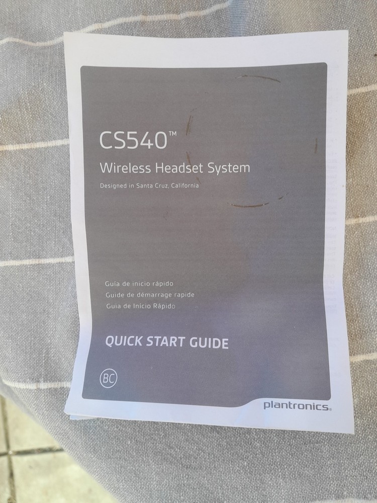 Pre-owned Plantronics CS540 Headset System Black