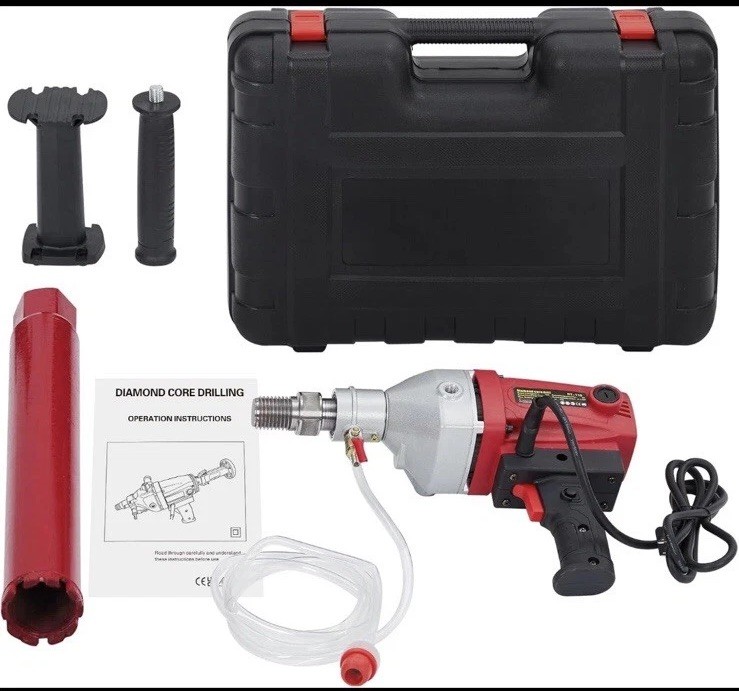 Diamond Core Drill Machine 2” Handheld Concrete Drill Rig Bit 1500W,Excellent