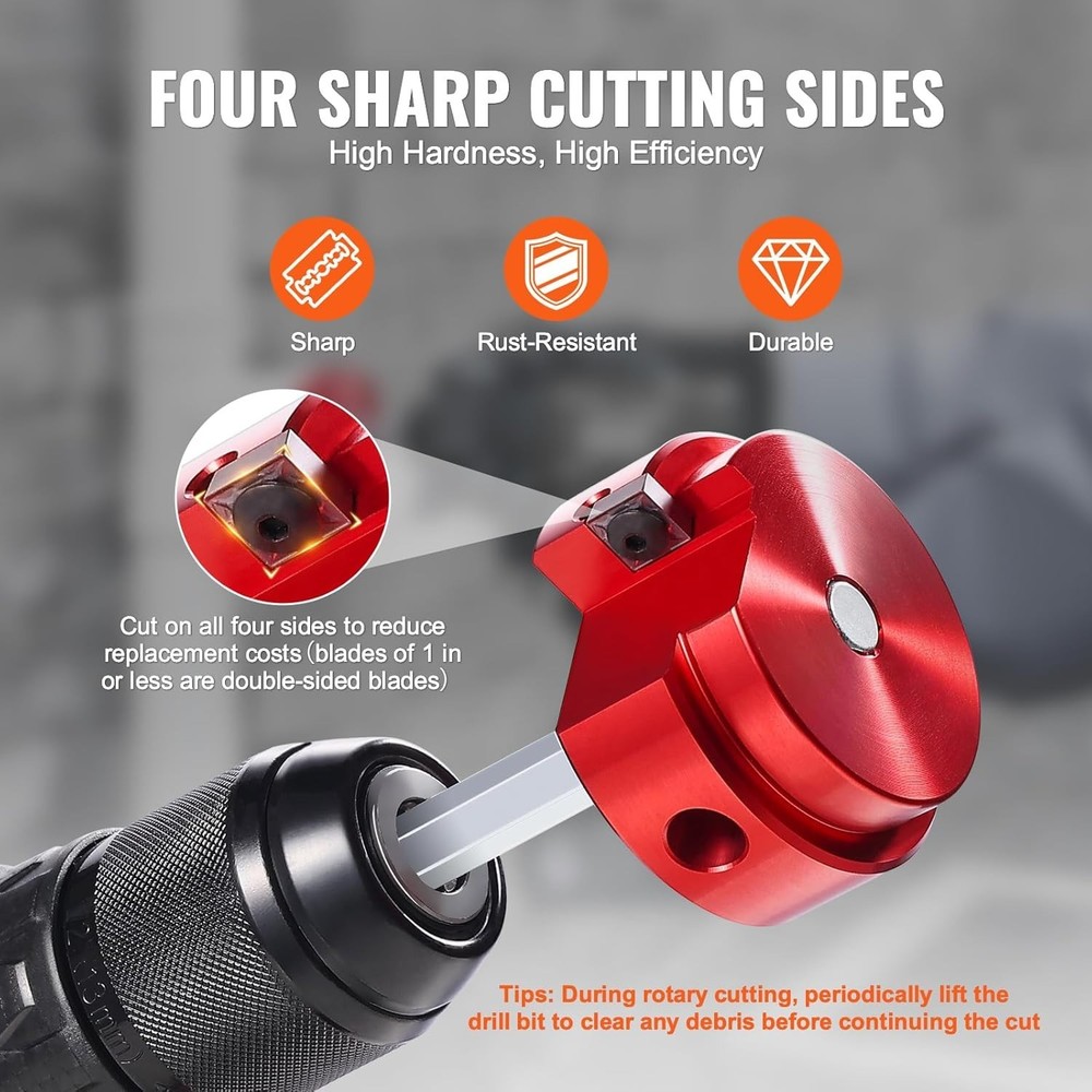 VEVOR 6Pcs PVC Pipe Reamer Kit, Plastic Pipe Fitting Socket Saver Kit, Includes