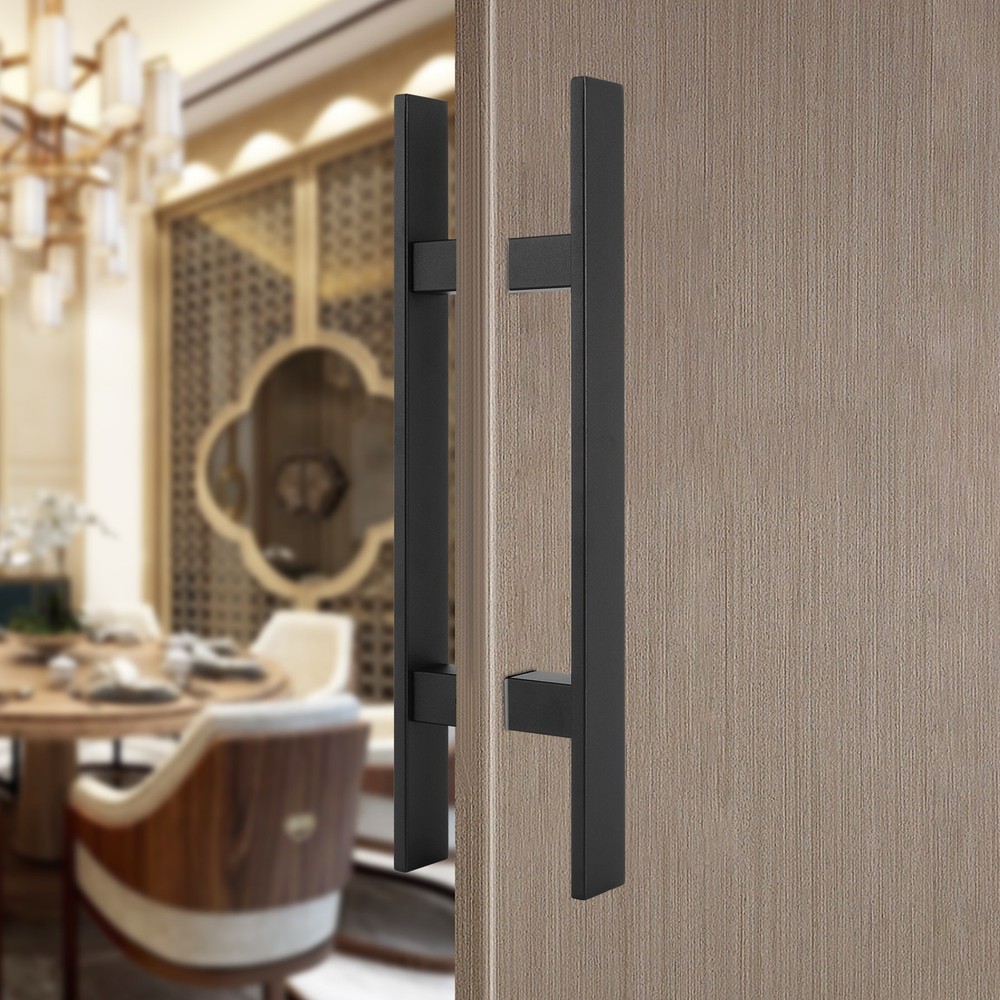 Stainless Steel Double Sided Push Pull Door Handle, H-shaped Door Pull Handle