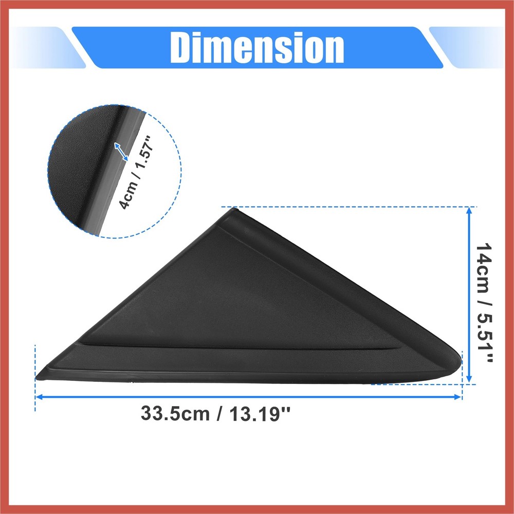 Front Left Mirror Corner Triangle Cover Panel for Ford Escape 2013-2019