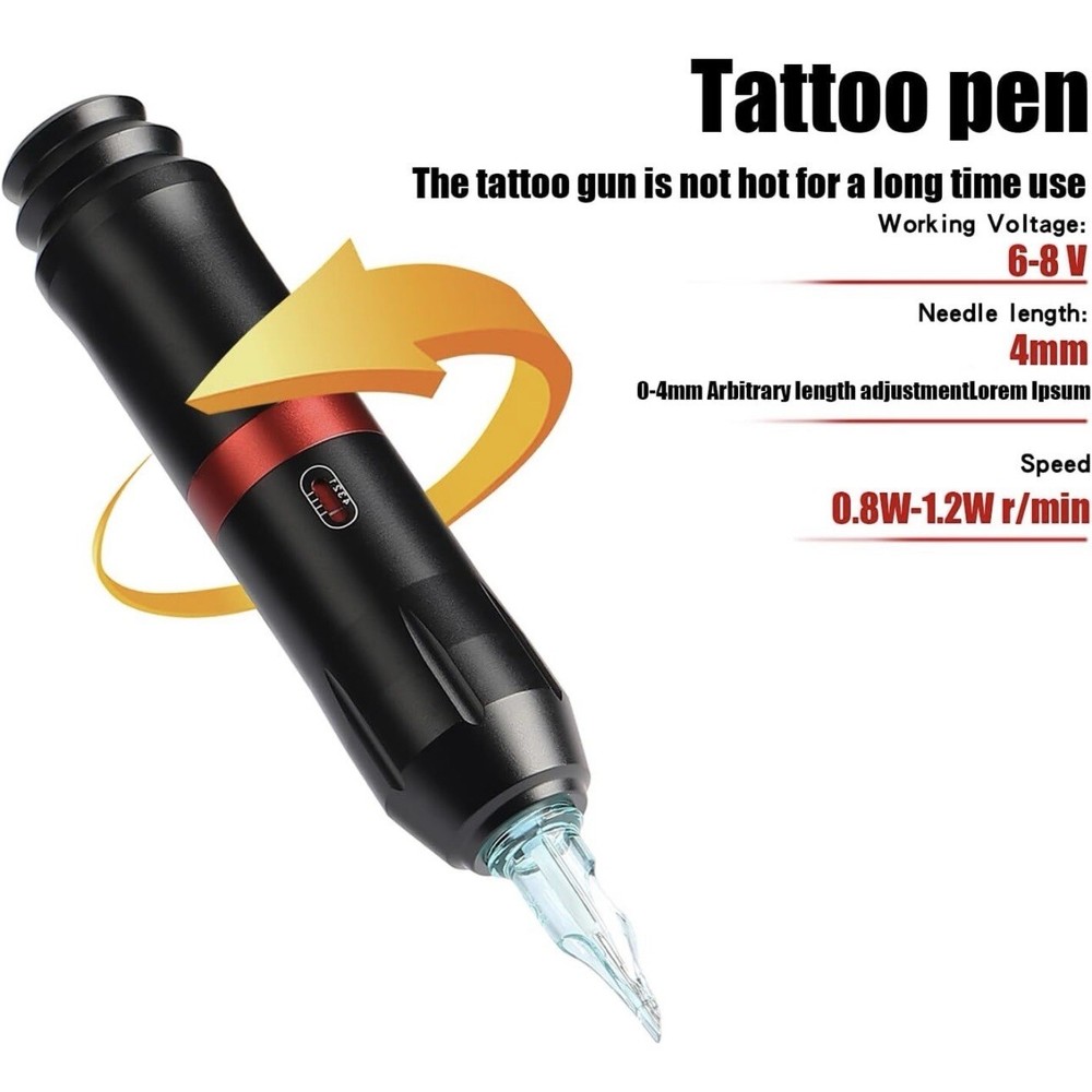 NEW Hawink Wireless Rotary Tattoo Machine Pen Starter Kit