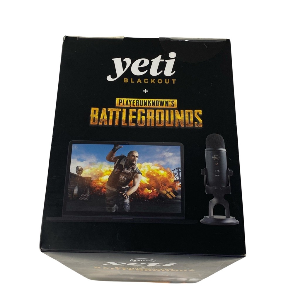 Blue Yeti Blackout & Playerunknown's Battlegrounds PUBG Bundle USB Microphone