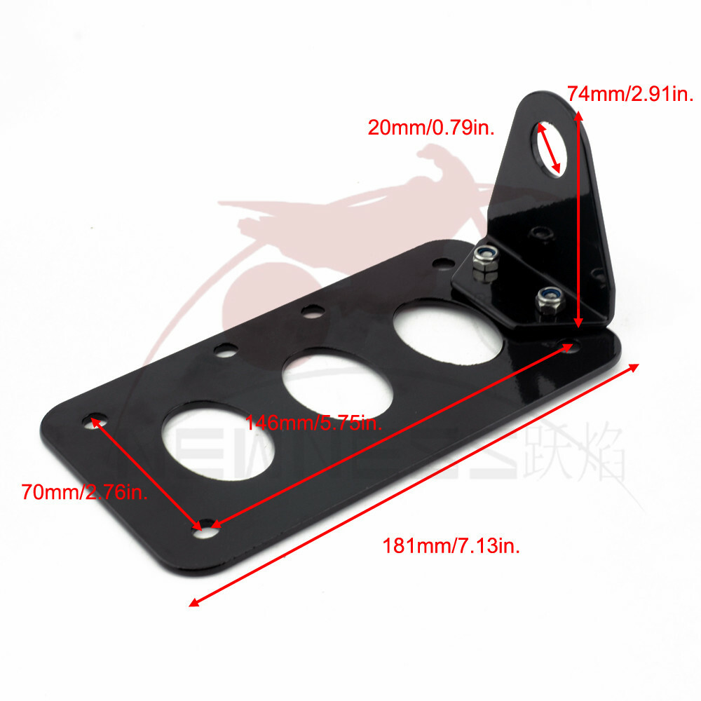 LED Side Mount License Plate Tail Light W/Bracket For Harley Motorcycle Custom
