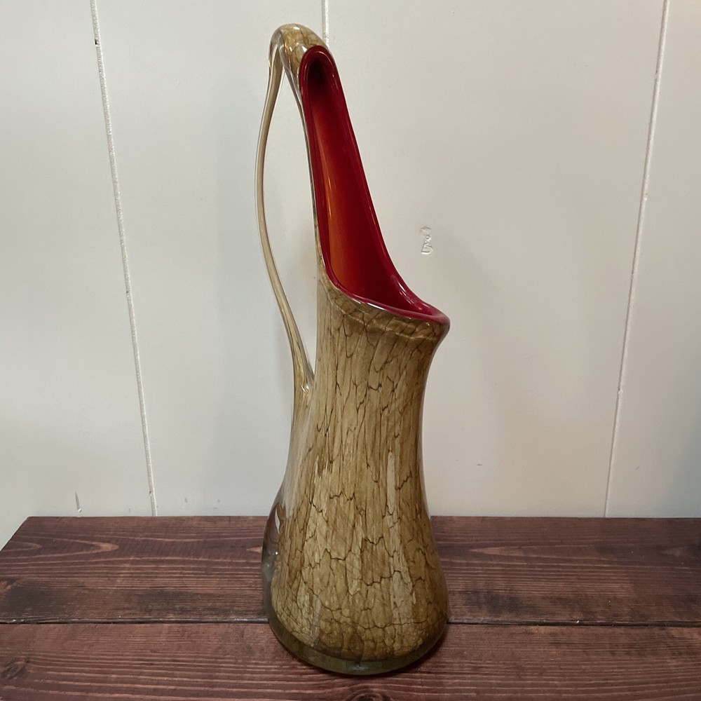 Amazing Art Glass Decorative Pitcher - Unsigned