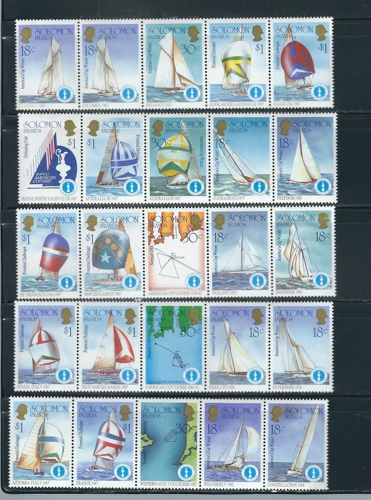 Solomon Islands /  Racing Ships. Strips . MNH