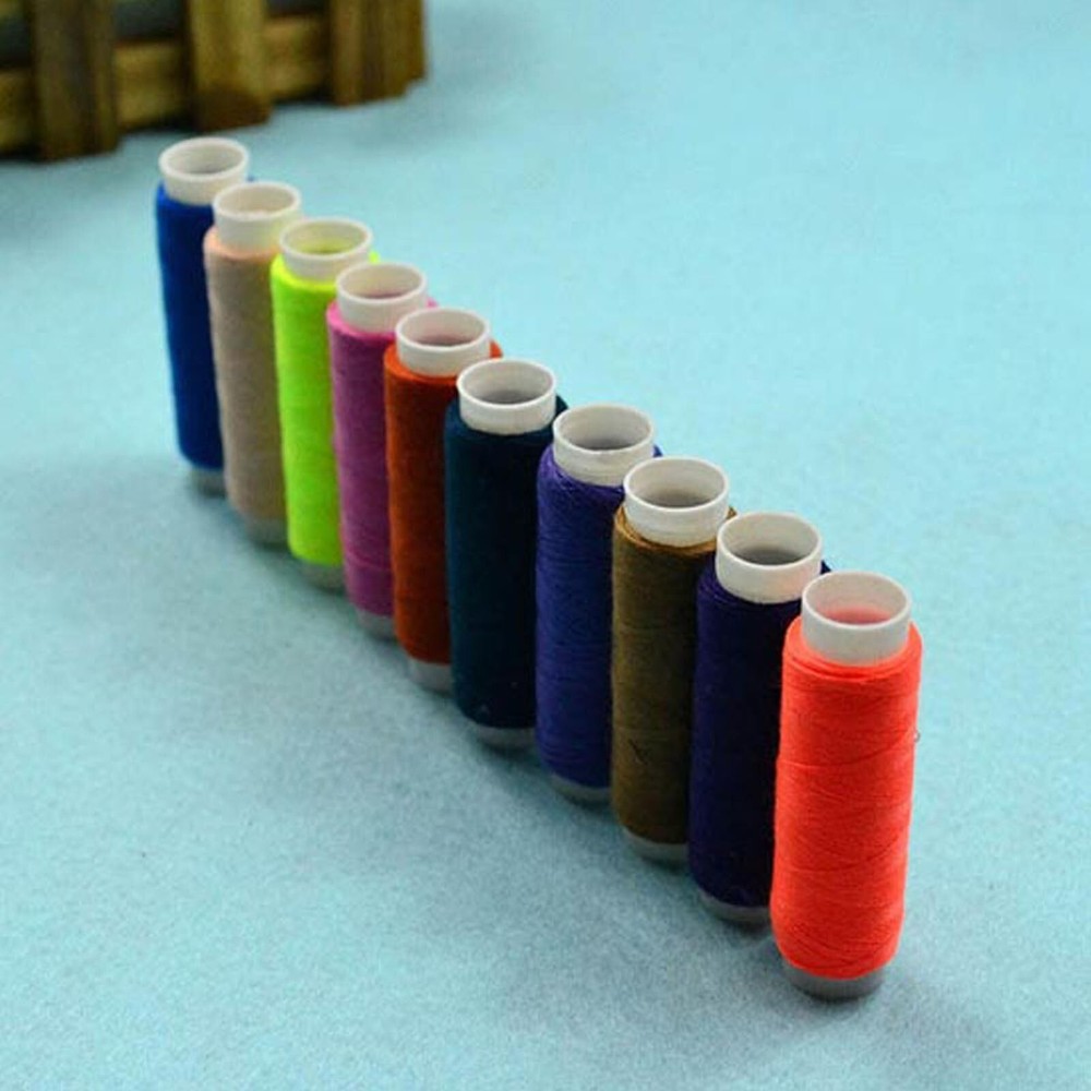 39Pcs Colored Sewing Thread Set Mixed Colors Polyester Spool Sewing Thread