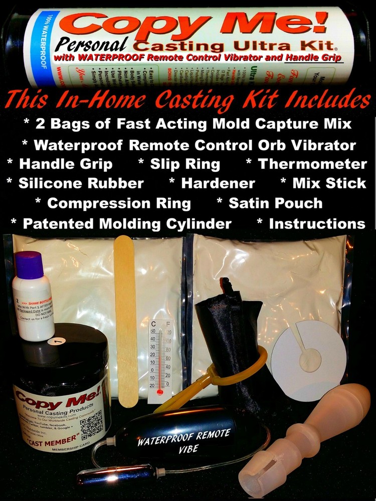 XXL RED Penis Casting Molding Vibrator Maker / HANDLE GRIP BASE Copy Kit
