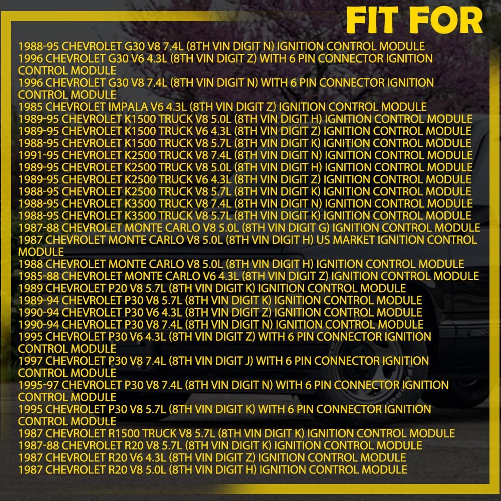 Fits Chevrolet Buick Cadillac Asuna Ignition Control Module High Quality Replace