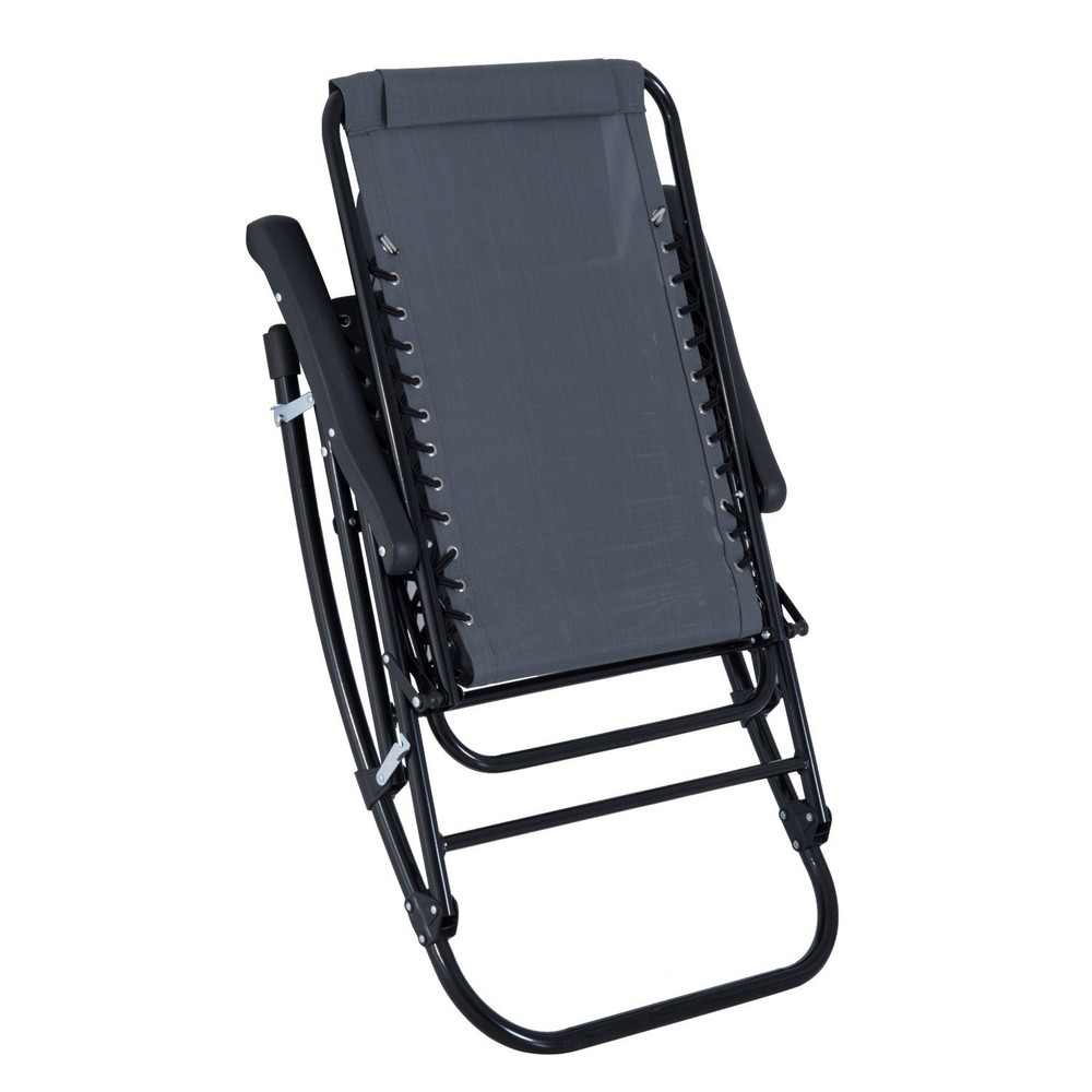 Portable Folding Bistro Set 2 Rocking Chairs 1 Side Table 18"Dia