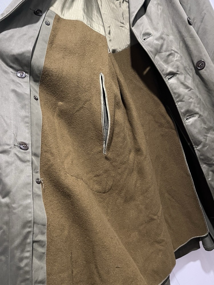 Korean War 1946 Dated Overcoat Medium Regular OD 7 Sateen Wool US ARMY