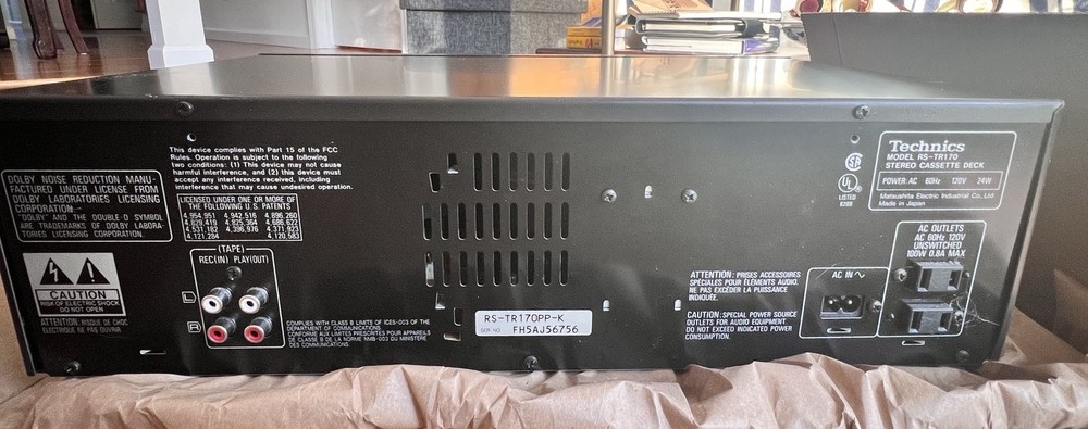 Technics dual cassette deck RS-TR170. Tested Works