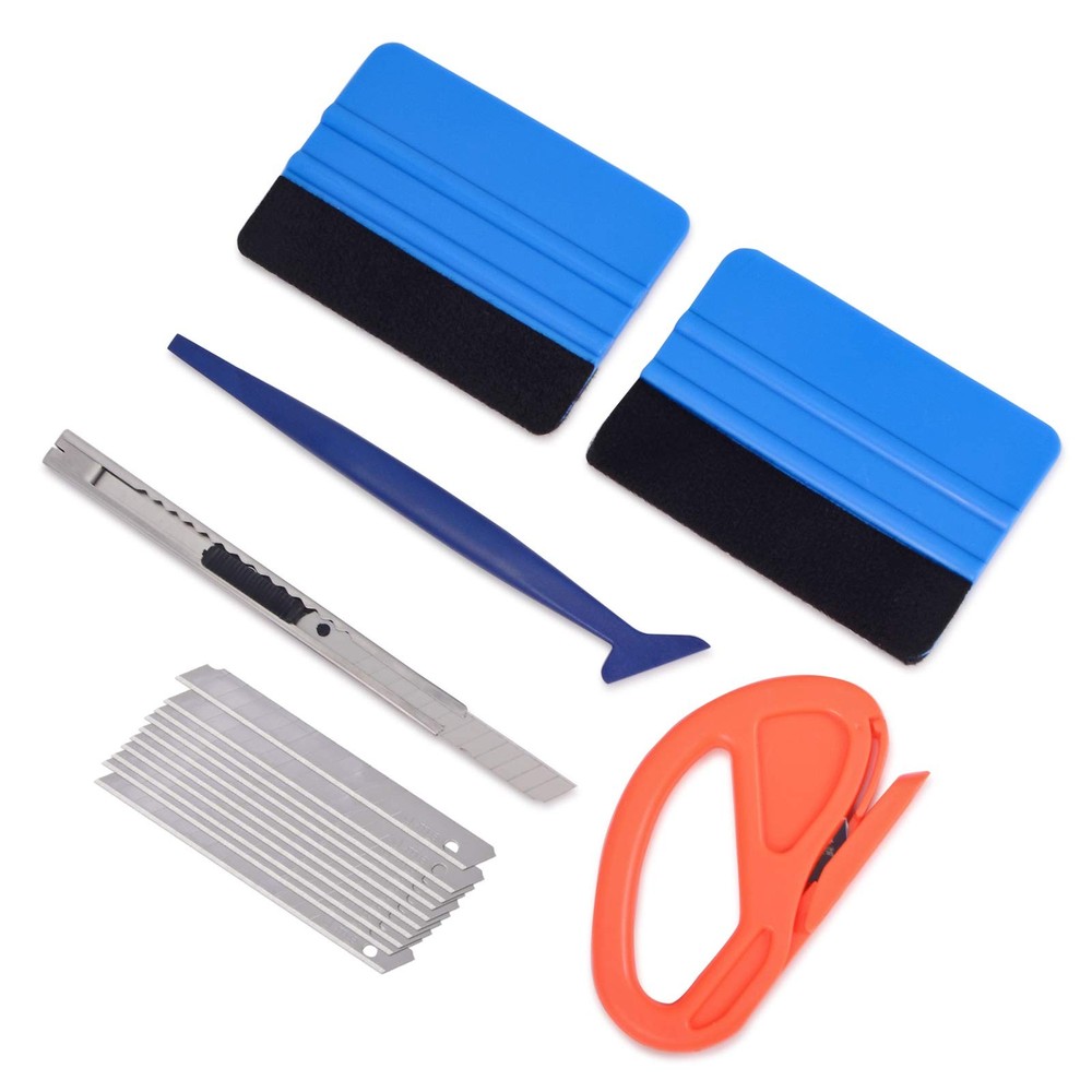 Gomake Vehicle Vinyl Wrap Tool Kit Window Tinting Include 4 Mix Color