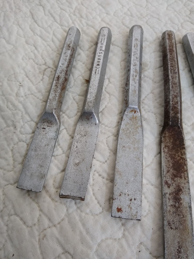 Vintage Craftsman Cold Chisel Set Very Unique.