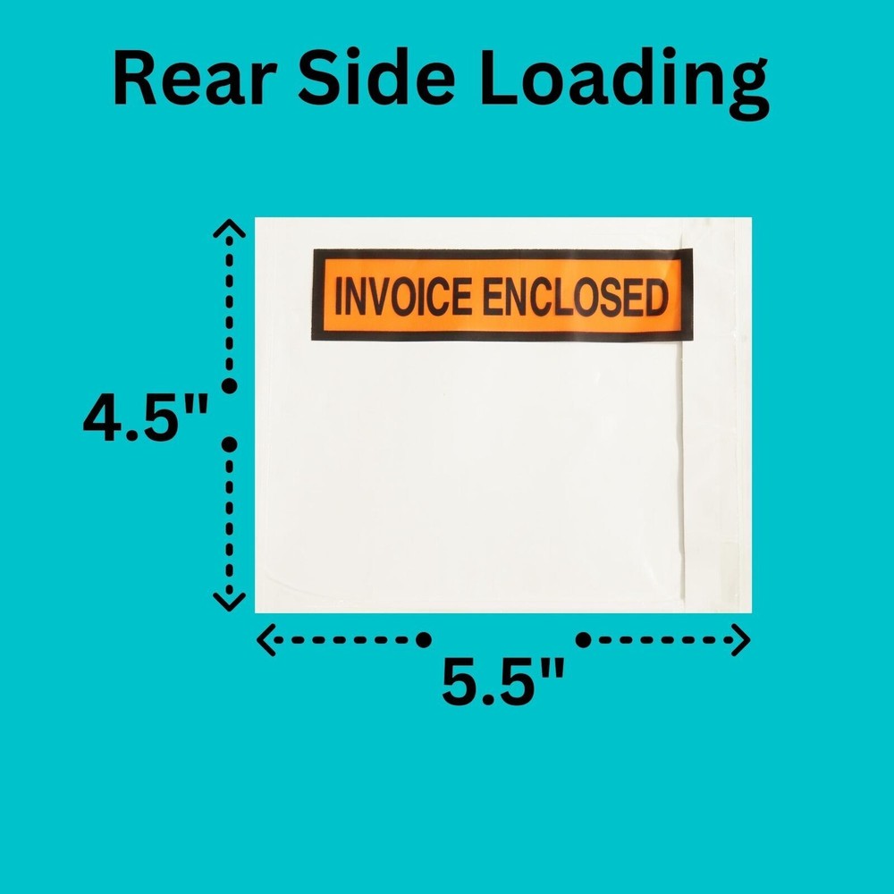 4.5" x 5.5" Invoiced Enclosed Envelopes Panel Face Back Side Loading 256000 Pcs