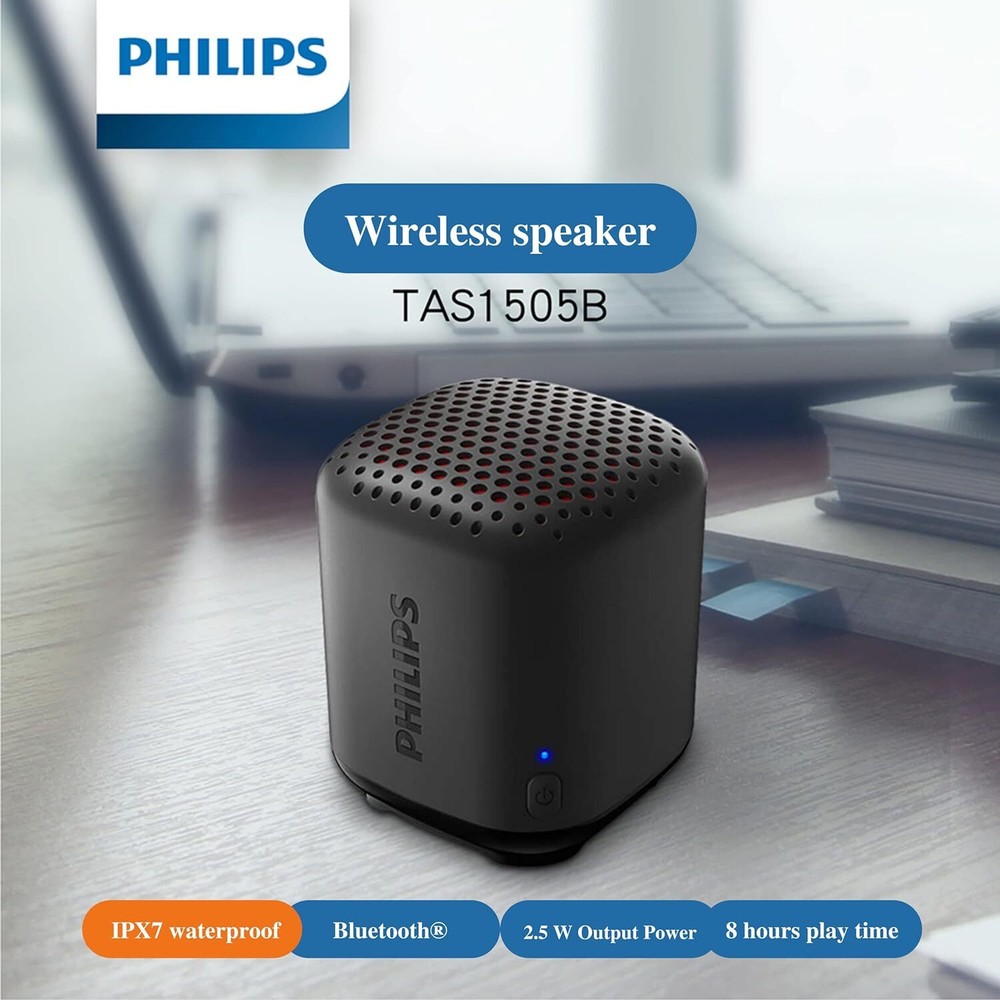 Philips TAS1505 Bluetooth Mini Portable Speaker Wireless (BLACK/WHITE)