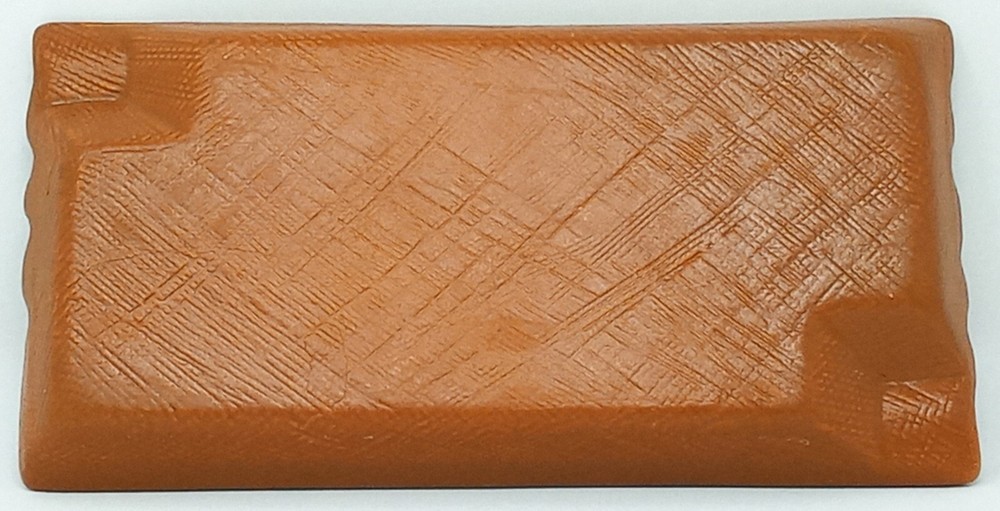 Oklahoma Ceramic Ashtray faux woodgrain pattern 6.25" x 3.25" rectangular 1" t