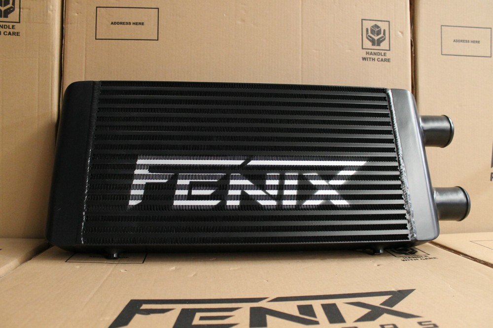 FENIX Intercooler (Universal).Core- 300x550x76mm. 2.5" Outlets Same Side Stealth